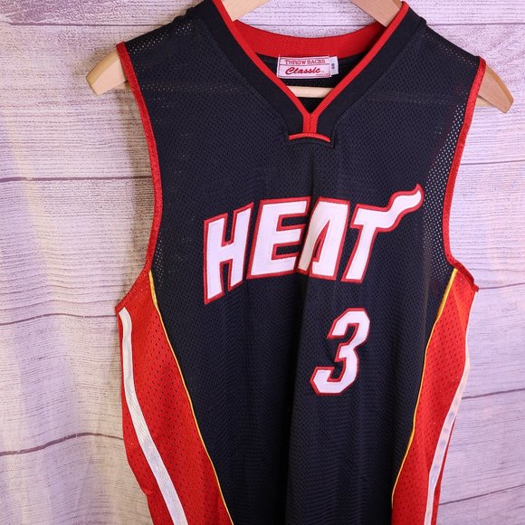 Vintage NBA Miami Heat #3 Dwyane Wade Jersey Throwback Classics Size 48 - Picture 1 of 4
